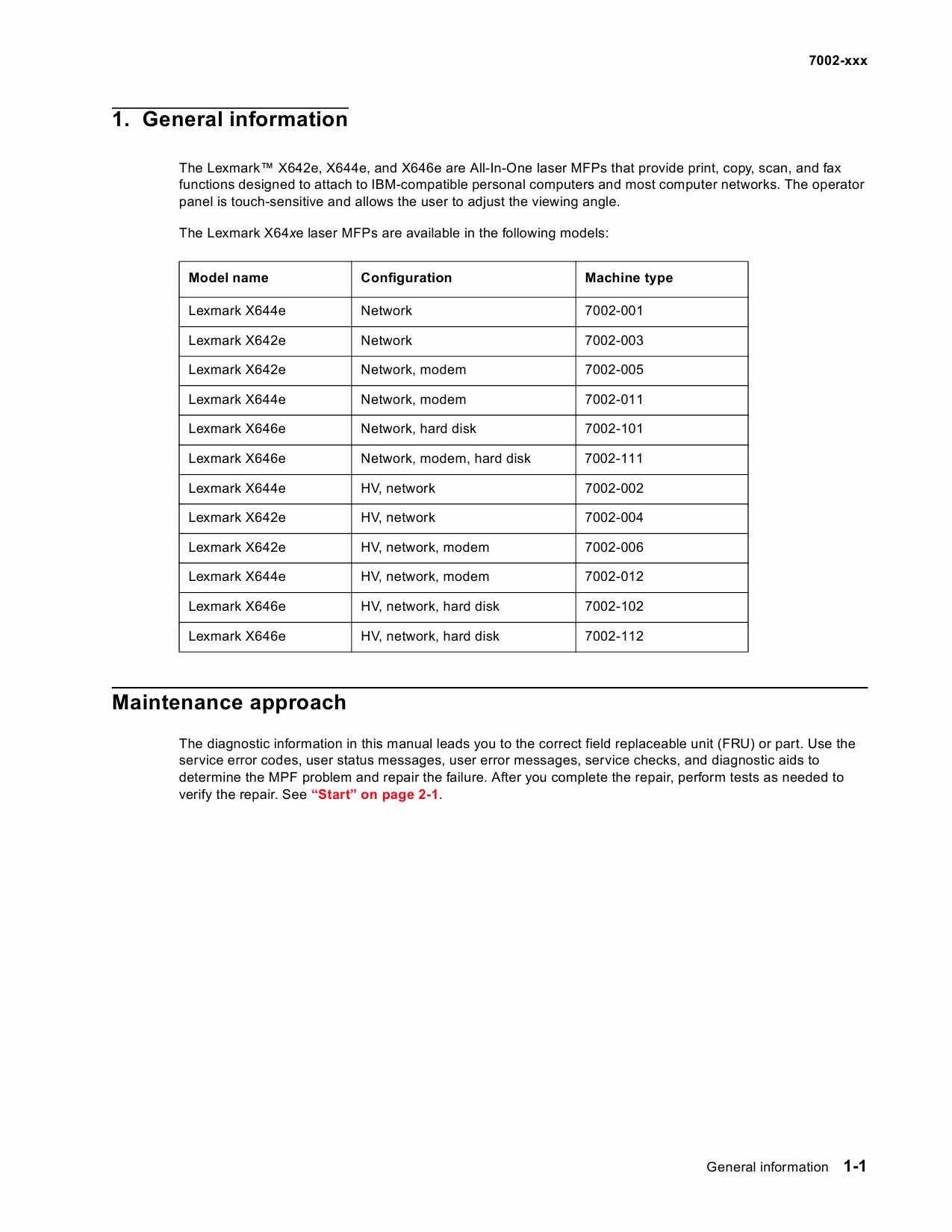 Lexmark X X642e X644e X646e 7002 Service Manual-2